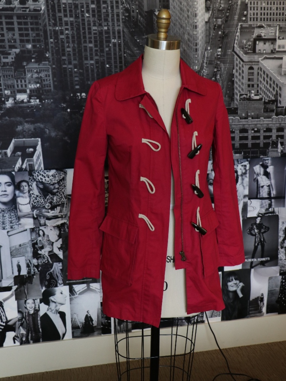 Pink Gap Trench with Toggle Buttons